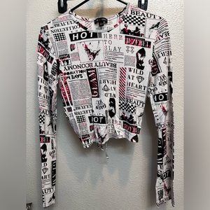 Love Streak Long Sleeve, Open Back Crop